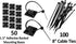1.5" Adhesive Backed Mounting Bases with 8" Cable Ties - Black