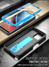 Poetic Revolution Case for Motorola Moto G Stylus 4G 2023 - Rugged, Shockproof, 20FT Drop Tested, Light Blue, Kickstand