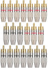 Elechood 20Pack RCA Male Plug Solder, Gold Audio Video Cable Adapter Connector for