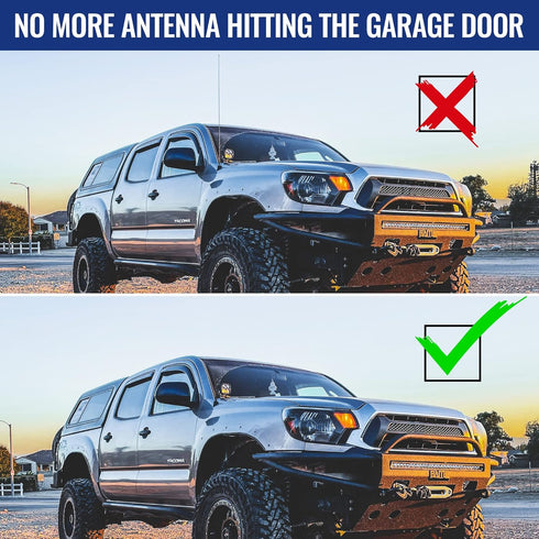 KSaAuto 6 3/4 Inch 1995-2015 Antenna for Toyota Tacoma - Flexible Rubber Short Tacoma Antenna for FM AM Reception