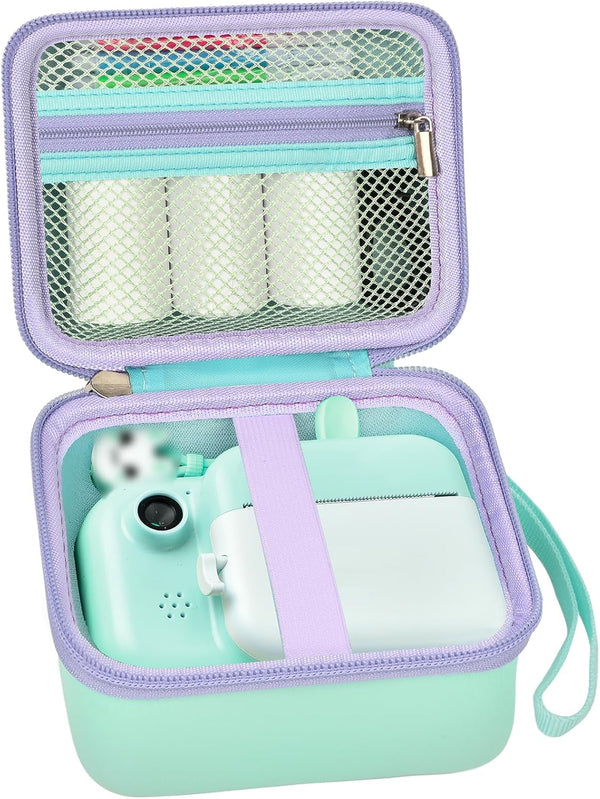 PAIYULE Kid Camera Case for Instant Camera, Storage Holder Bag for Kids Digital Video Cameras, Green