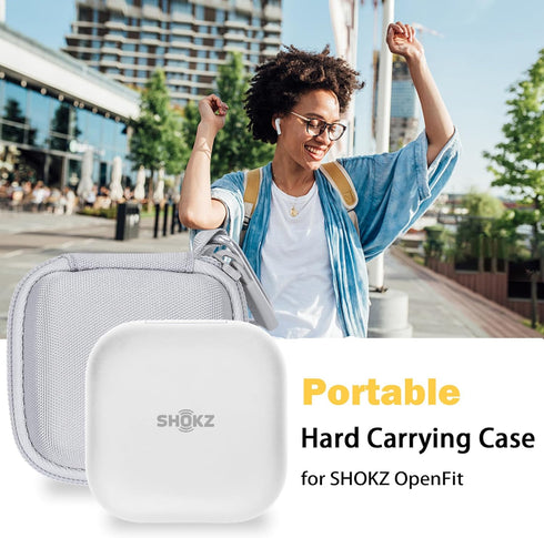 co2CREA Hard Case Replacement for SHOKZ OpenFit Open-Ear True Wireless Bluetooth Headphones, White