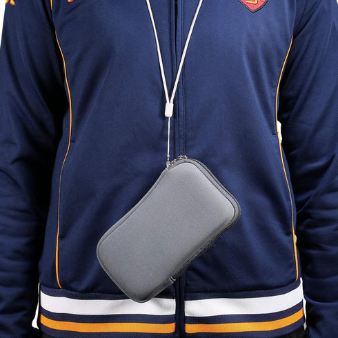 Neoprene Shock Absorbing Pouch, Large Cell Phone Sleeve Case with Zipper/Neck Strap for Samsung Galaxy Note