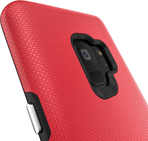 Crave Dual Guard for Samsung S9 Case, Shockproof Protection Dual Layer Case for Samsung Galaxy S9 - Red