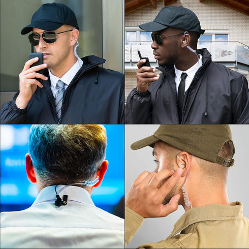 MECCANIXITY Ear Piece Headset Earpiece, Agent Secret Earpiece Costume Prop, Replacement Acoustic Tube for 2-Way Radio
