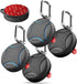 ENCASED 4 Pack Waterproof Airtag Keychain Holder (IPX8) for Apple Air Tag, Military-Grade Protective Cover (Black/Blue)
