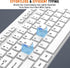 EDJO 2.4GHz 1 Pack) Wireless Keyboard and Mouse Combo, Silent Full Size Cordless USB Keyboard Mouse, Lag-Free, Long