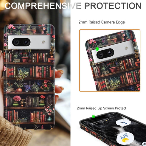 Obbii 7a 2 1 7a 6.1 Inch Compatible with Google Pixel Case, in Slim Heavy Duty Protection Hybrid Hard PC Soft Silicone