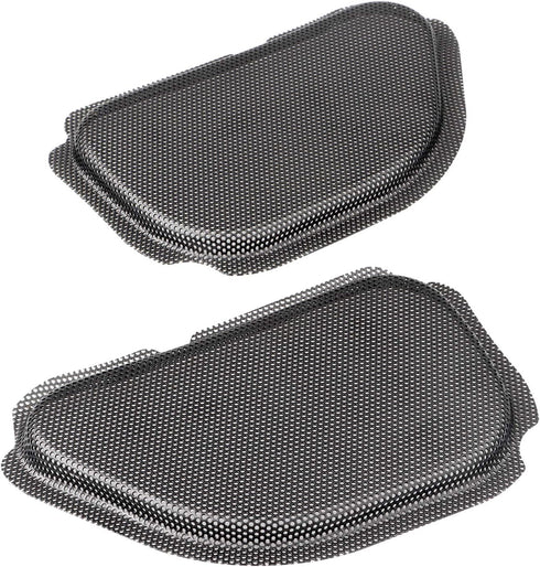 Black Metal Fairing Mesh Front Speaker Grills Cover Trim Replacement for Harley Road Glide FLTR (1998-2013)