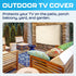 75 Inch Garnetics Outdoor TV Cover Waterproof, Weatherproof TV Enclosures with Smart Shield Screen Protectors, Ideal