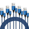 5-Pack USB Type C Cable (3/3/6/6/10FT) - Fast Charging, Nylon Braided, Compatible with Samsung Galaxy S9, LG V30,