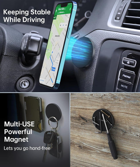 ARLIFE Sticky Magnetic Phone Wall Mount, Compatible with Magsafe iPhone 14/13/12 Mini Pro Max, Holder for All