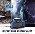 Emergency Radio Waterproof Bluetooth Speaker - Portable AM FM Radio with Flashlight and Cell Phone Charger