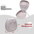 LTGEM Hard Headphone Case for Logitech H390, JLab Go Work, JIAMQISHI, EAGLEND, FEABASK Headset (Inside:6.8"x7"x2.9") - White+Grey