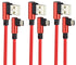 90 Degree Micro USB Cable 23cm/9inch, Right Angle USB 2.0 A Male to Micro Male Fast Sync & Charging Cable for Android,