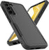 Samsung Galaxy S22 Plus Case, Dual Layer Protective Heavy Duty Cell Phone Cover with Screen Protector, Black