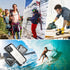 iPhone 15 Pro Case Waterproof, IP68 Case with Kickstand, Impact Resistant TPU + PC for Diving, Swimming, Hiking