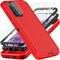 Red/Black Samsung Galaxy S20 Case with 2Pcs Self Healing TPU Screen Protector & Camera Lens Protector, Military Grade