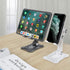 Pezixueran 4.7-13in Phone Stand for Desk. Foldable Desktop Mobile Phone Stand with Angle Height Adjustable, Portable