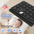 Tioleje 23-Keys, 3 1 Bluetooth Number Pad Touchpad with Calculator - Rechargeable Folding Portable Wireless Numeric
