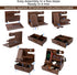 TESLYAR Wood Phone Docking Station with Drawer, Desk Accessories & Workspace Organizer for Nightstand (Brown)