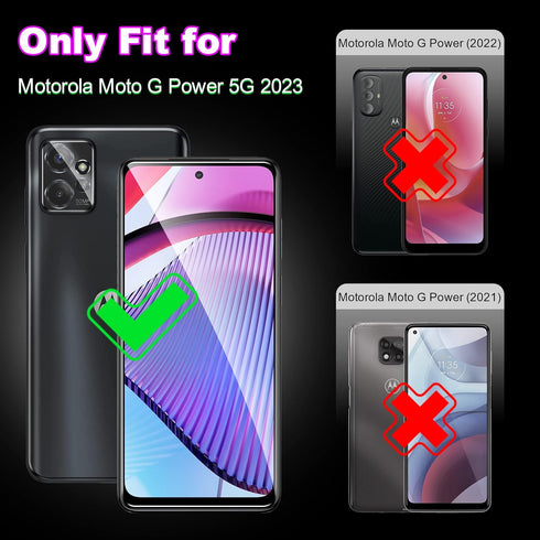 4 Pack Screen Protector for Motorola Moto G Power 5G (2023) with 2 Pack Camera Lens Protector