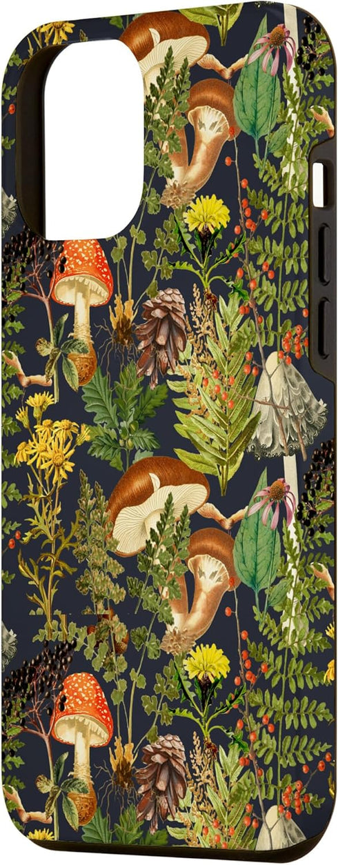 Mushroom Woodland Scene Case for iPhone 12 Pro Max - Elderberries, Fungi, Nature Shrooms