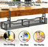 LOVJOYSE 25.3'' Cable Management, Under Desk Cable Management Tray No Drill, Metal Cable Organizer with Clamp for Wire