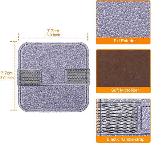 Fintie Screen Cleaning Pad, Soft Cloth Wipes for iPad, iPhone, MacBook, Tablets, Laptop Screen, Screen Cleaner with Elastic Strap, 4 Pack