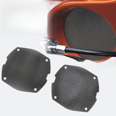 Replacement Front Mesh Speaker Grill Cover Panels for 1996-2013 Harley Davidson Touring, Electra Glide, Street Glide -