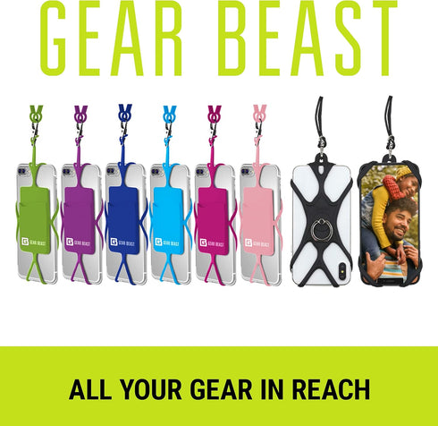 Universal Phone Lanyard Holder and Ring Grip, Silicone Neck Strap and Phone Ring Holder for Most Smartphones