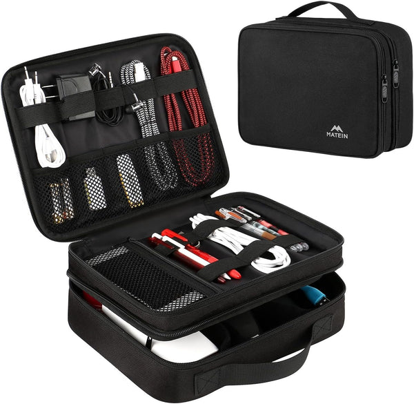 MATEIN Electronics Organizer Travel Case, Water Resistant Cable Organizer Bag for Travel Essentials, Tech Gifts for