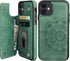 Vaburs Compatible with iPhone 11 Case Wallet, Embossed Mandala Pattern Flower, PU Leather Flip Shockproof Cover