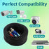 2 Pack 100ft (30M) 4K 4 100 Ultra HD BNC Video Cable Wire, Security Camera Extension Cable, All-in-One Siamese CCTV