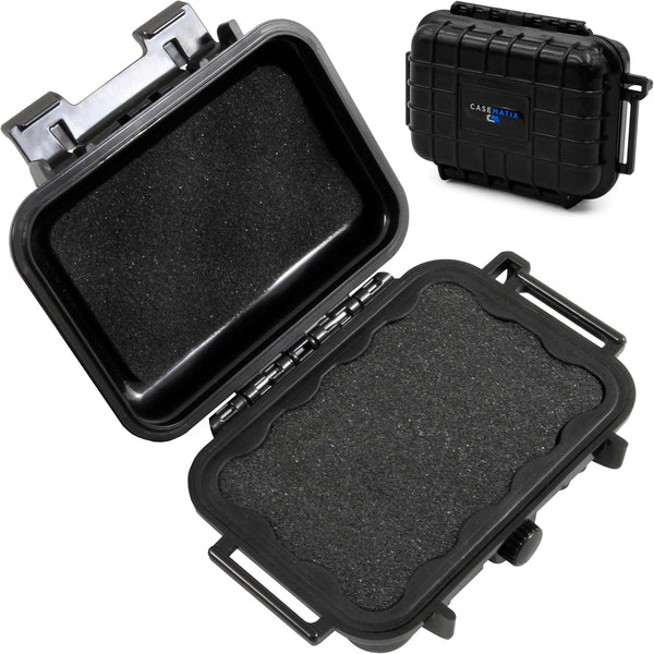 CASEMATIX 5.75" Waterproof Small Hard Case with Customizable Foam for Portable Electronics and Accessories