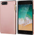Bocasal Wallet Case for iPhone 7 Plus/8 Plus, 5.5 Inch, Rose Gold, 3 Card Slots, Cash Holder, Zipper Design, Magnetic