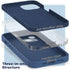 Blue Jay Liquid Silicone Phone Case for iPhone 14 with Screen Protector, Camera Protection + Soft Microfiber Lining,