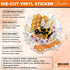 Custom Bee Name Sticker Personalized Text Floral Honeybee Honeycomb Flower Nature Animal Lovers Waterproof Vinyl