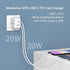 40W Dual-Port USB C Charger - Charge Two Devices Simultaneously, 20W Per Port, Compact and Safe - Compatible with iPhone 14/13/12, iPad, Samsung Galaxy, Google Pixel, AirPods Pro, and More