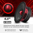 DS18 PRO-X6.4BM Loudspeaker, 6.5", Midrange, 500W Max, Premium Quality Audio Door Speakers for Car or Truck