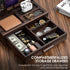 Wooden Phone Docking Station Nightstand Organizer with Drawer Storage, Cell Phone Stand Gifts for Men, Dad, Boyfriend,