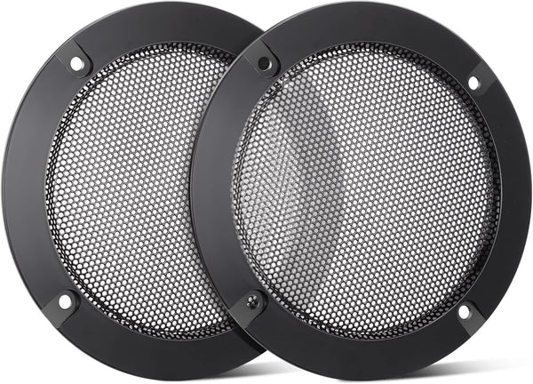 Facmogu 2PCS 4in Black Round Speaker Grills Cover, Metal Mesh Replacement for 4 Inch Woofer Speakers
