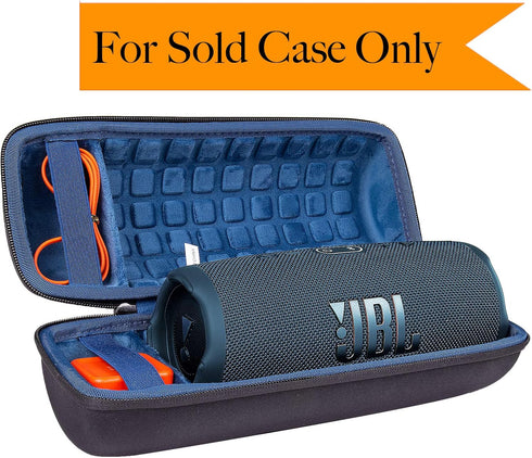 co2CREA Hard Travel Case for JBL Charge 4 / JBL Charge 5 Waterproof Bluetooth Speaker (Outside Black and Inside Blue)
