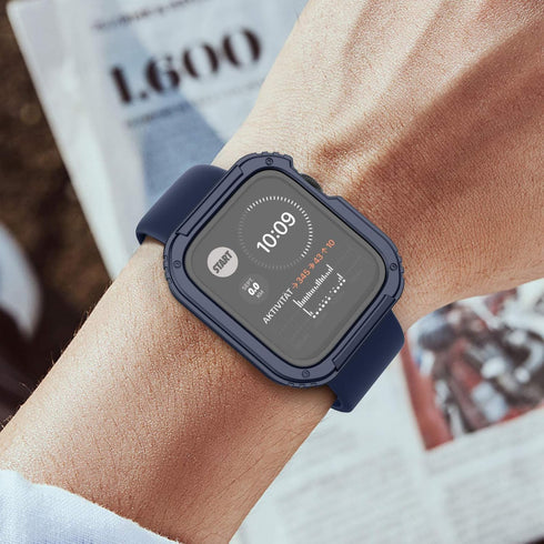 Recoppa Rugged Apple Watch Case 41mm Series 7 & 8 & 9 with Screen Protector, Durable Military Grade Drop-proof Cover
