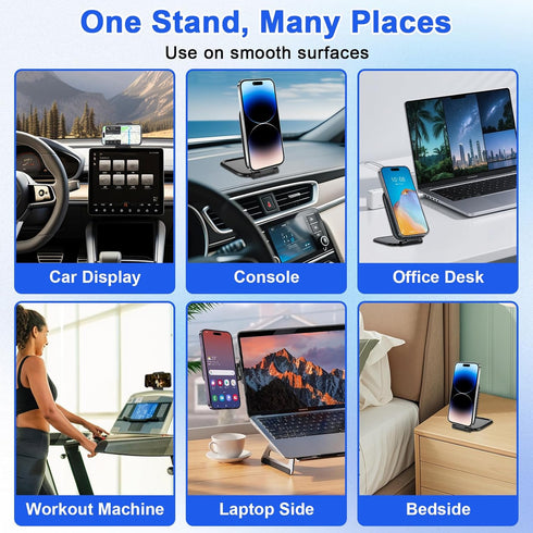 XSMNER 3.5mm 270 17/16/15 Magnetic Phone Holder for Car, Ultra Thin Foldable Car Phone Holder Mount, Anti-Shake Phone
