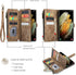 UEEBAI Wallet Case for Samsung Galaxy S21 Ultra 5G, Handmade PU Leather with Card Slots, Vintage Brown