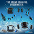 H2O Audio Surge S+ Waterproof Sport Short Cord Headphones for Swimming and Underwater Activities | Sweatproof,