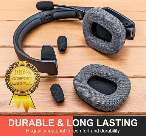 Replacement Ear Pads Cushions Kit for B450-XT/B550-XT Headset - Comfortable Gray Fabric Compatible with B450 XT/B550 XT