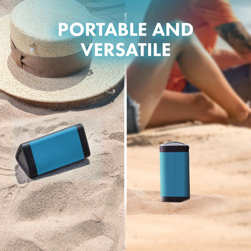 OontZ Angle 3 Bluetooth Speaker, Portable Wireless Bluetooth 5.0, 10 Watts, IPX5 Water Resistant, Loud Speaker (Blue)