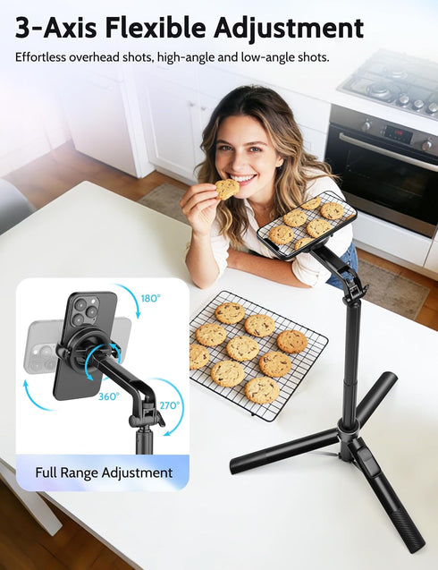 Victiv 68" Magnetic Tripod for iPhone Magsafe, Phone Tripod & Selfie Stick with Rechargeable Remote